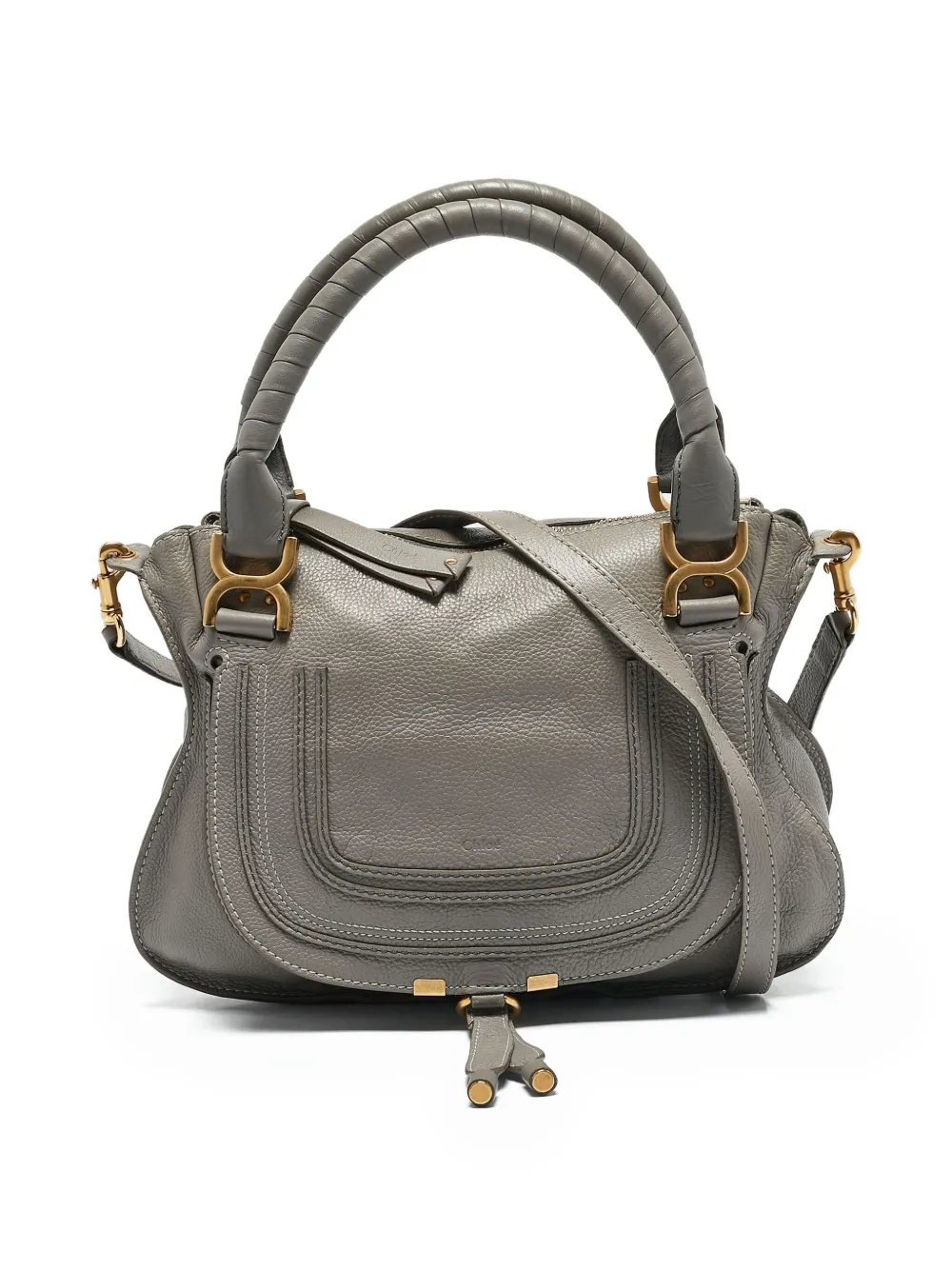 Chloé Pre-Owned leather double-handle tote bag | Grey | Image 1