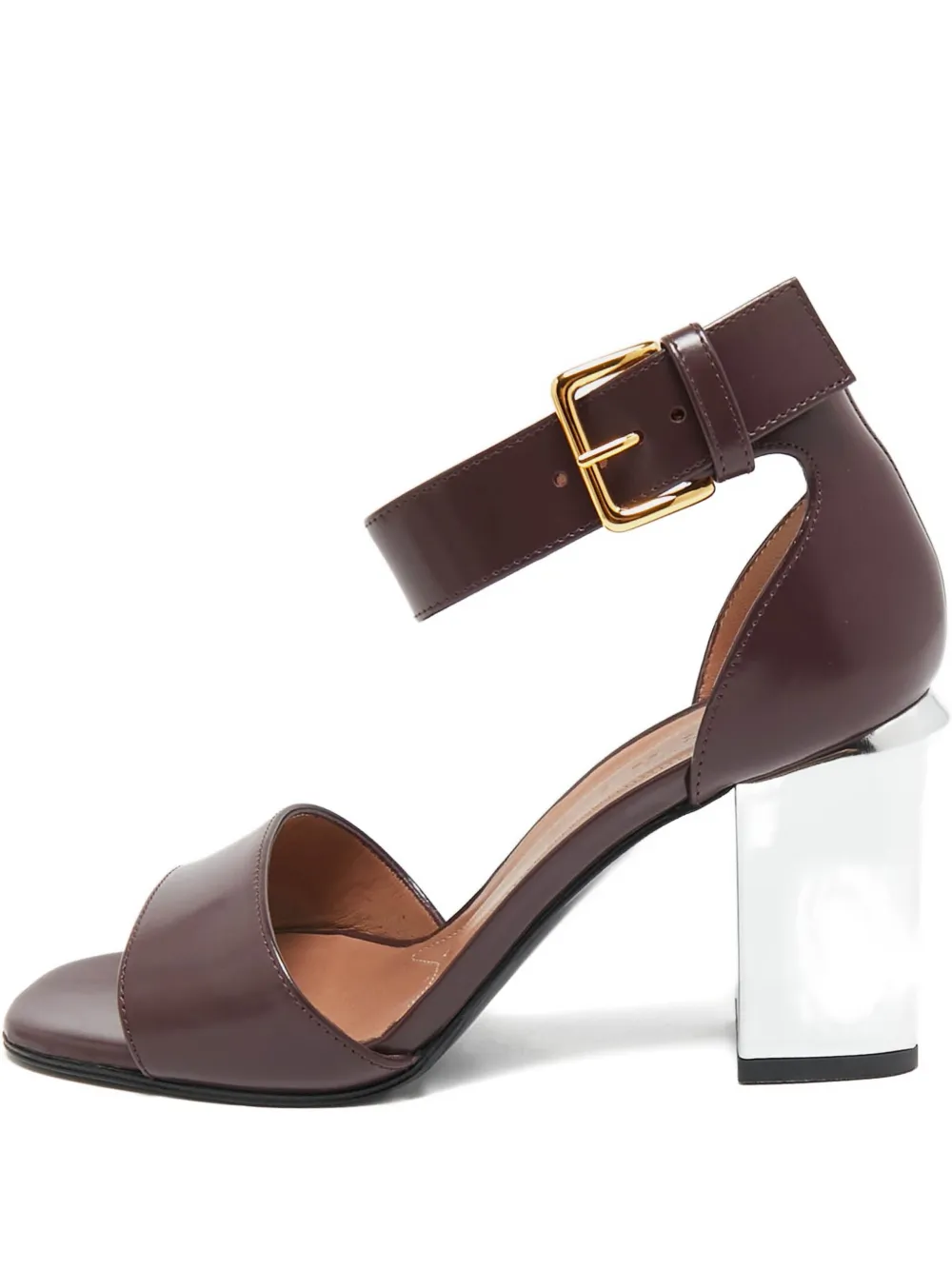 Marni Pre-Owned 100mm leather block-heel sandals | Red | Image 1