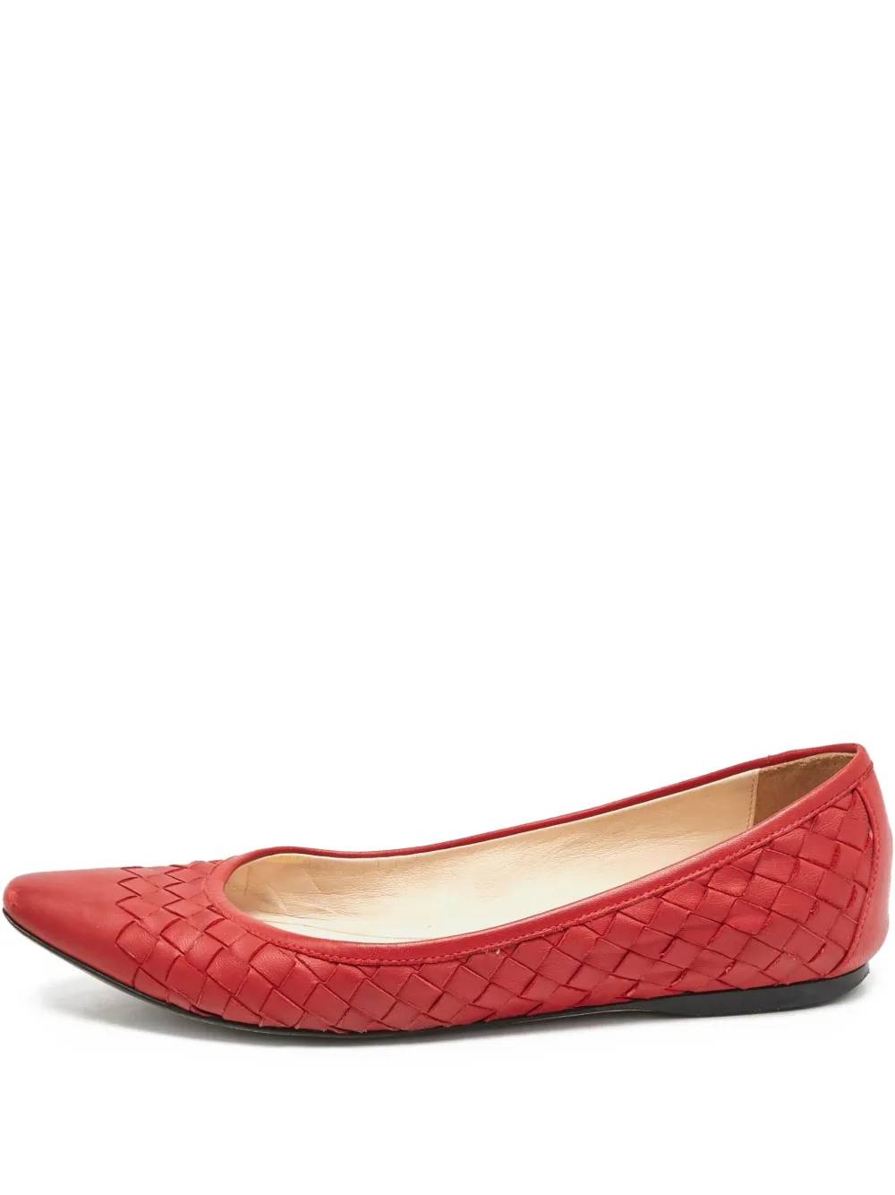 Bottega Veneta Pre-Owned Intrecciato ballet flats | Red | Image 1