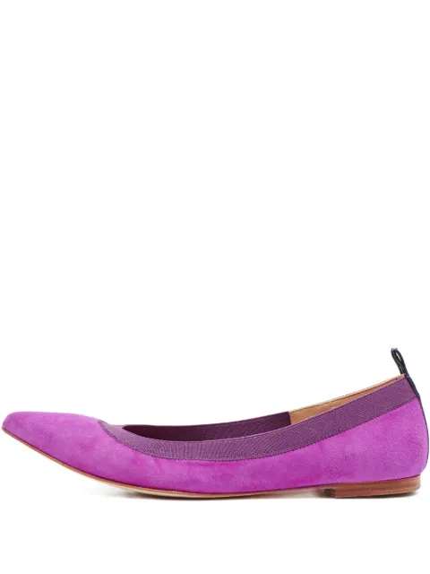 Carolina Herrera Vintage pointed-toe suede ballet flats
