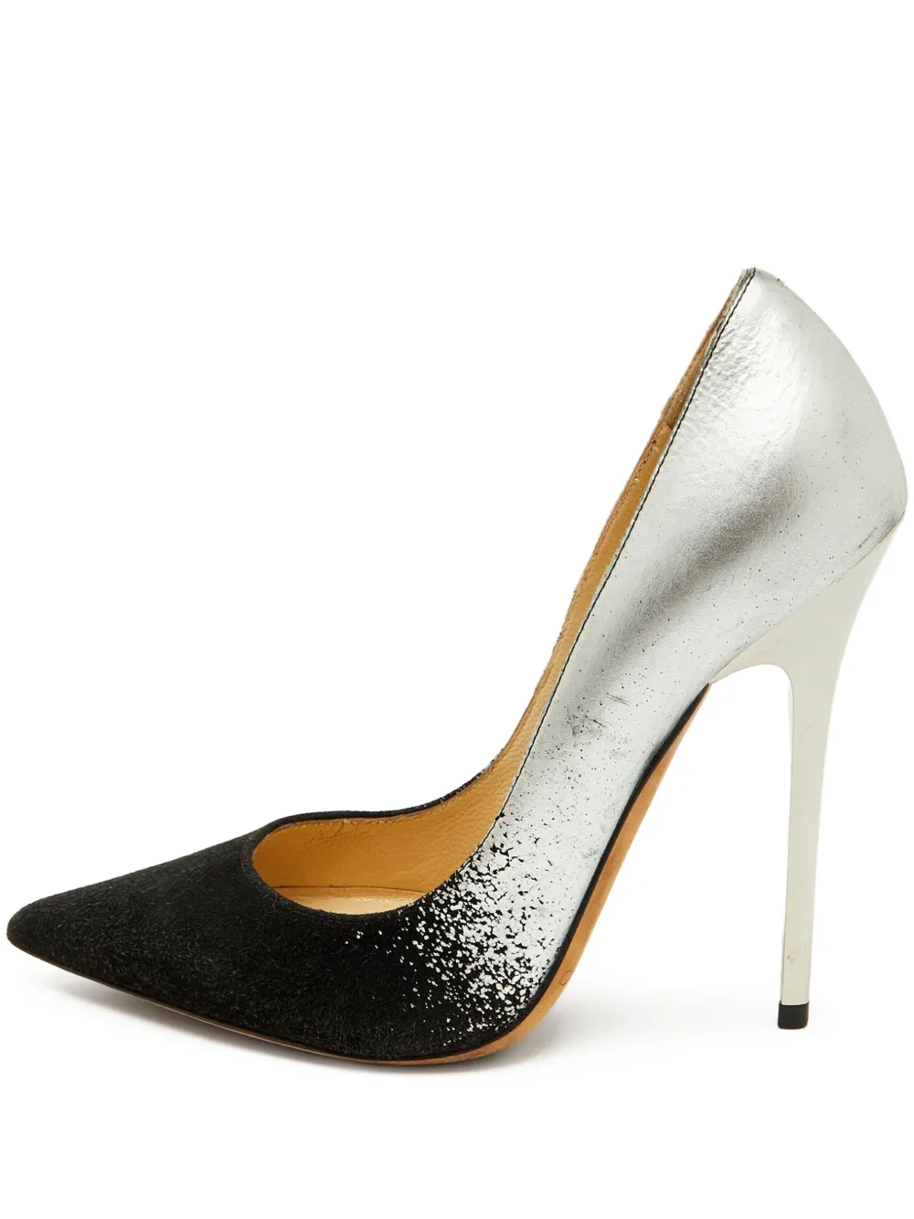 Jimmy Choo Pre-Owned 115mm paint splatter-effect pumps | Black | Image 1