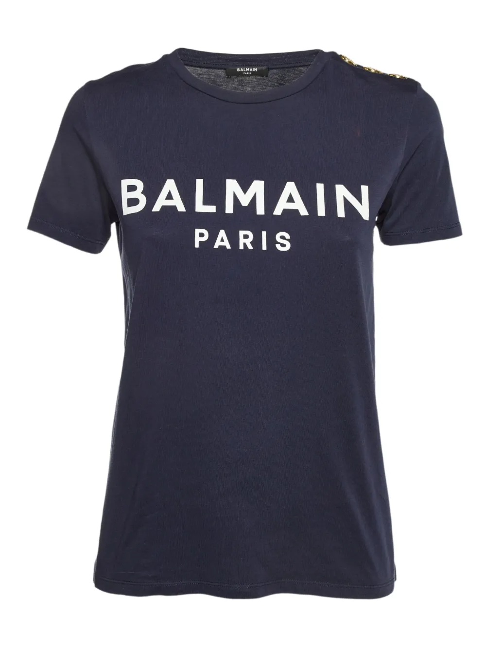 Balmain Pre-Owned playera con logo estampado | azul | Image 1