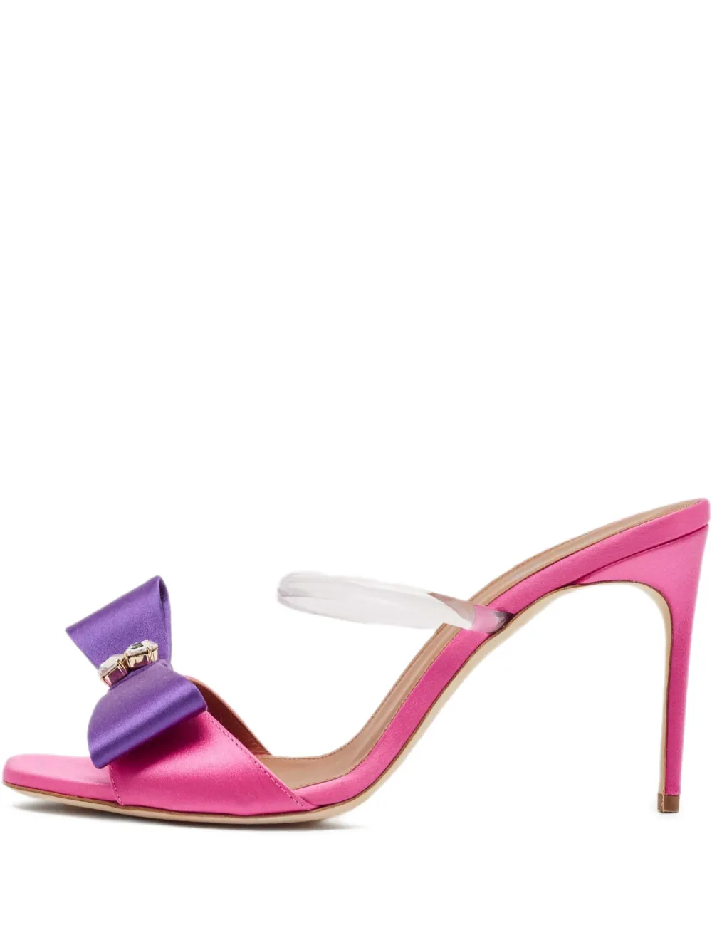 Malone Souliers pre-owned 95mm Emily satin bow-embellished sandals | Pink | Image 1