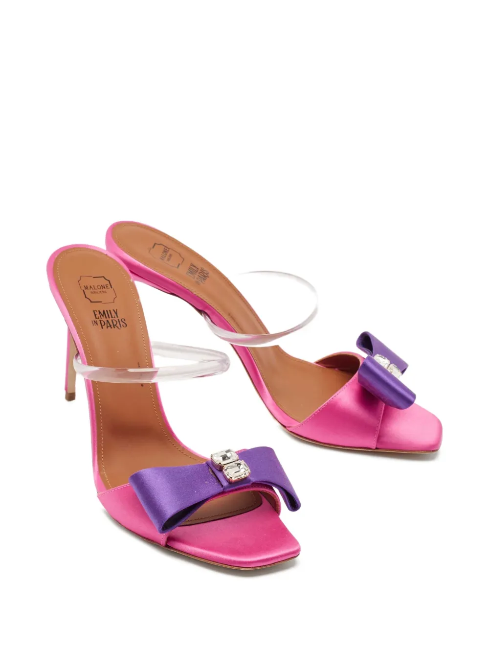 Malone Souliers pre-owned 95mm Emily satin bow-embellished sandals | Image 2