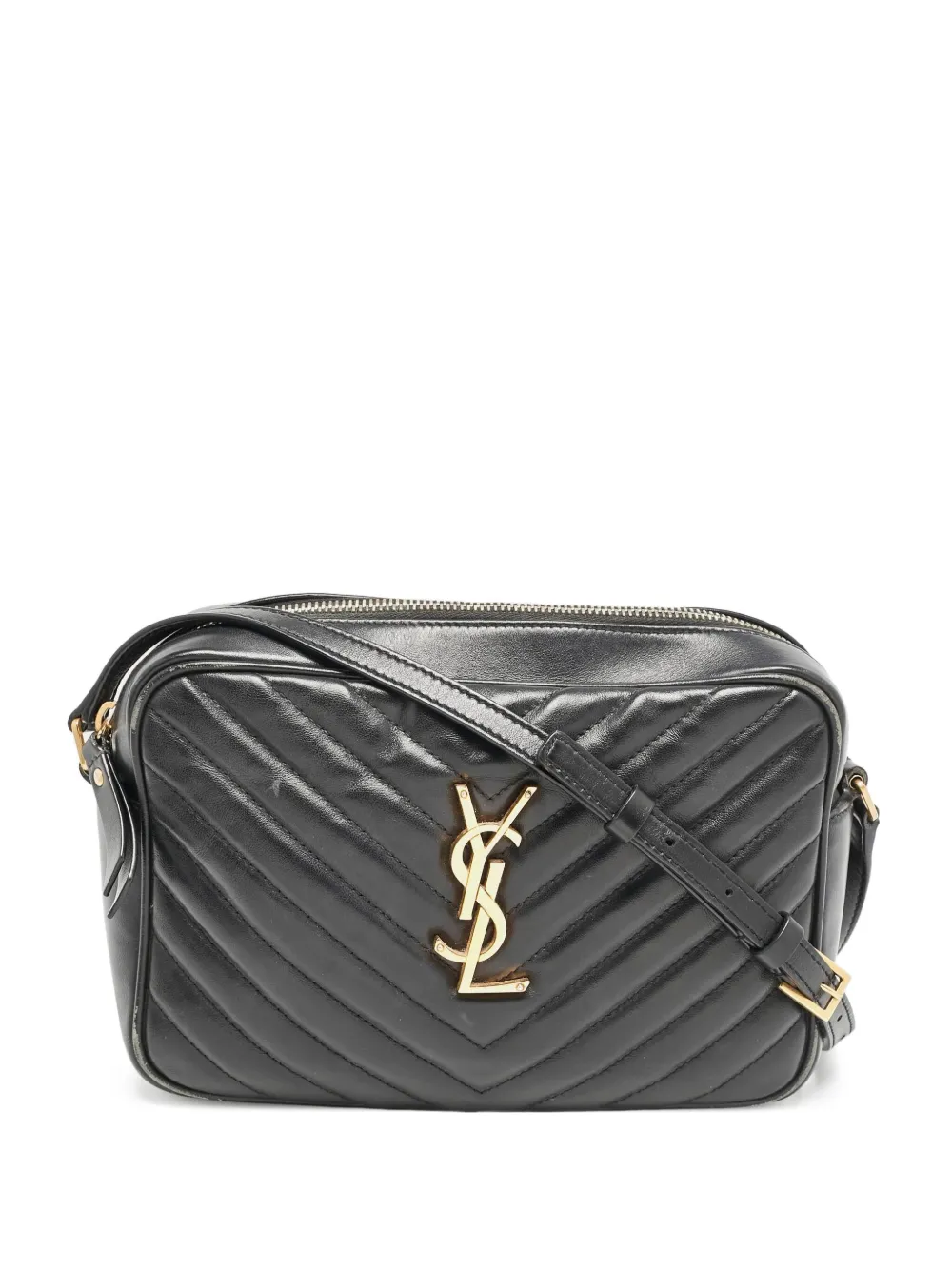 Pre-owned Saint Laurent Lou Chevron-quilted Leather Camera Bag