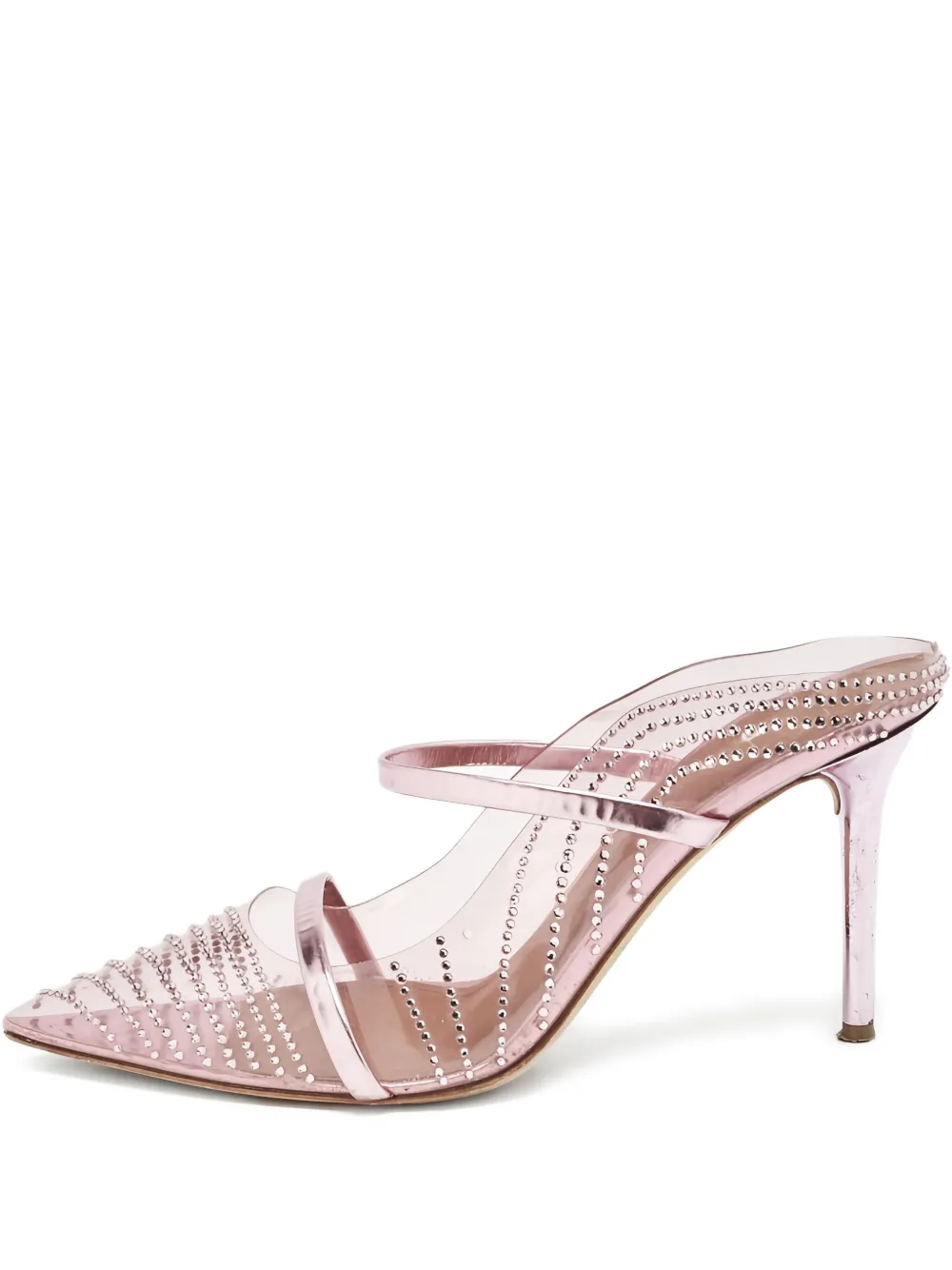 Malone Souliers pre-owned 85mm Maureen rhinestone-embellished mules | Pink | Image 1