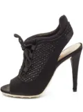 Miu Miu Pre-Owned 105mm open-toe mesh sandals - Black