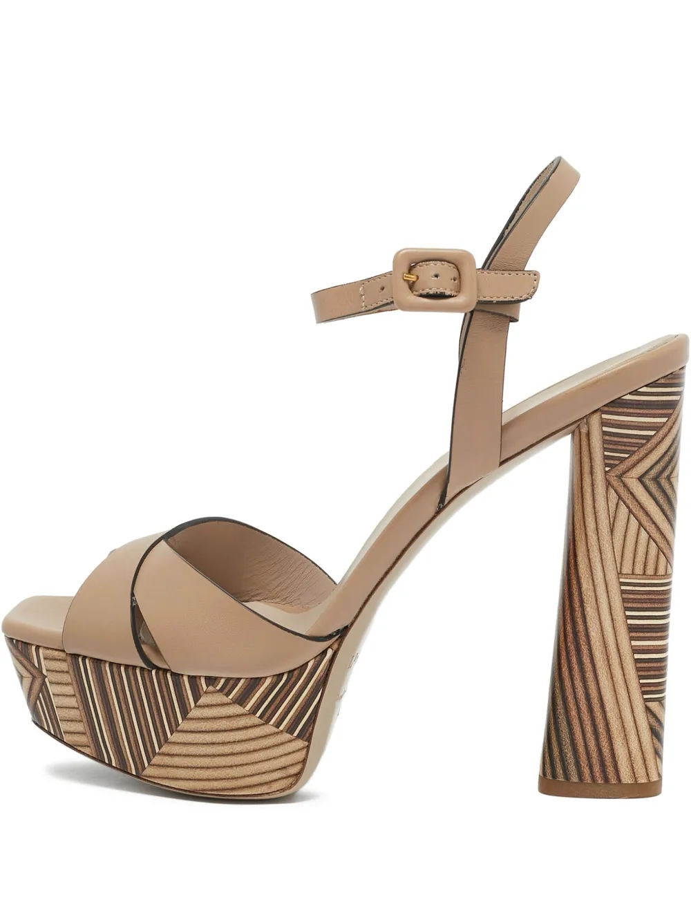 Le Silla Pre-Owned 145mm strappy platform sandals | Neutrals | Image 1