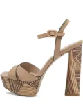 Le Silla Pre-Owned 145mm strappy platform sandals - Neutrals
