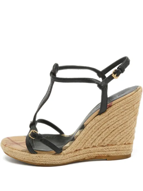 Burberry Pre-Owned 110mm strappy wedge sandals