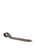 Ermenegildo Zegna Vintage scroll-print silk tie - Brown