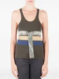 Céline Pre-Owned racerback belted top - Brown