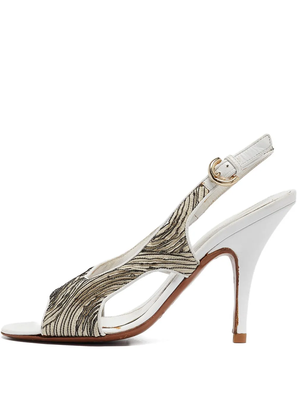 Sergio Rossi Vintage 110mm swirl leather sandals | White | Image 1