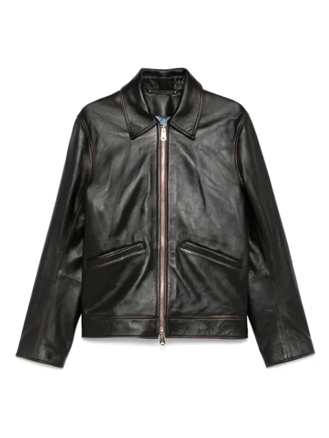 Paul Smith leather zip-up jacket