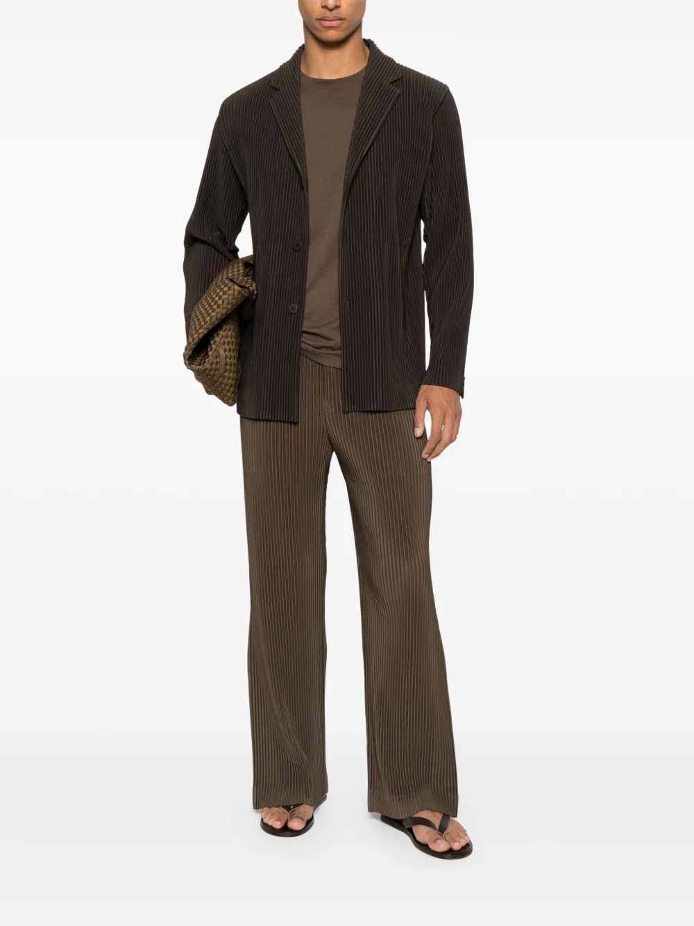 Homme Plissé Issey Miyake corduroy trousers - Groen