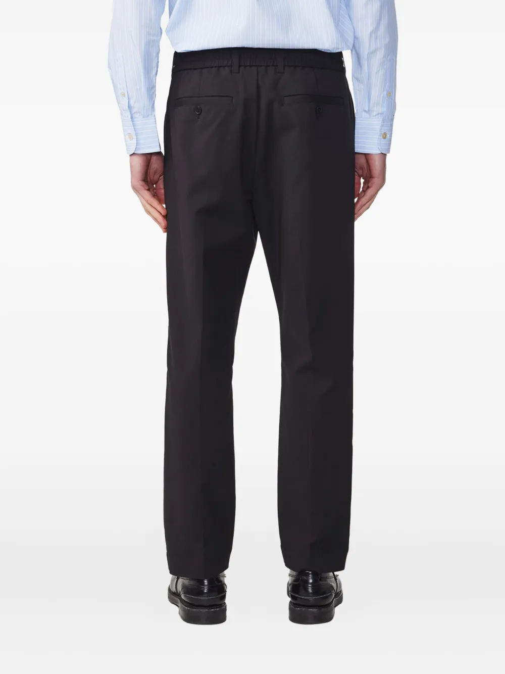 NN07 Pantalon met elastische taille Zwart