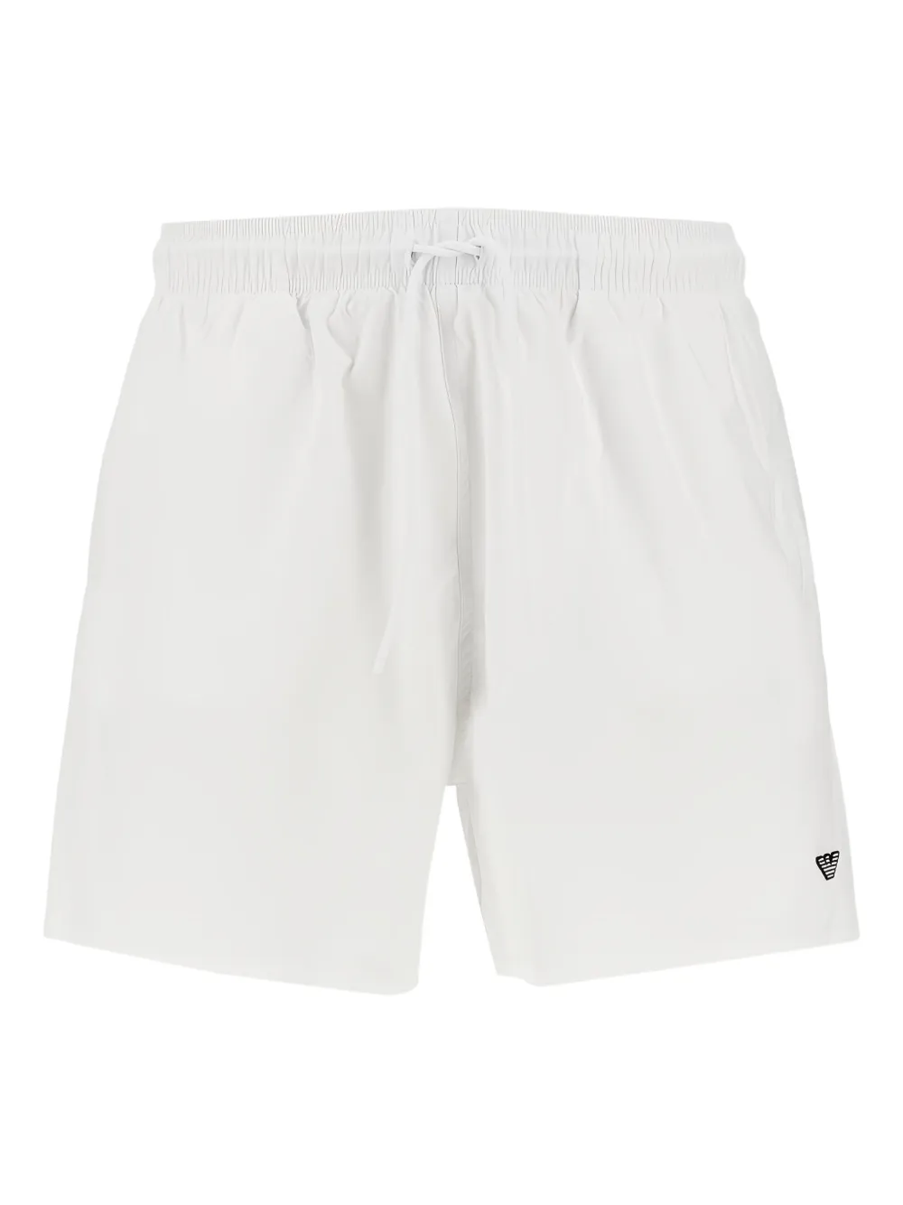 Emporio Armani Bermuda de praia com patch de logo | Branco | Image 1