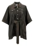 Sword belted leather jacket - Black