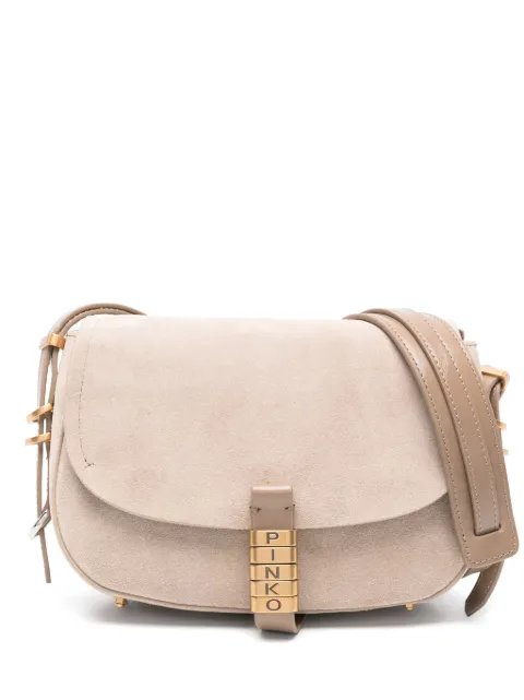PINKO flap suede shoulder bag