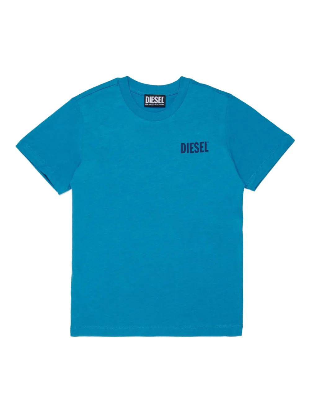 Diesel Kids T-shirt met logoprint Blauw