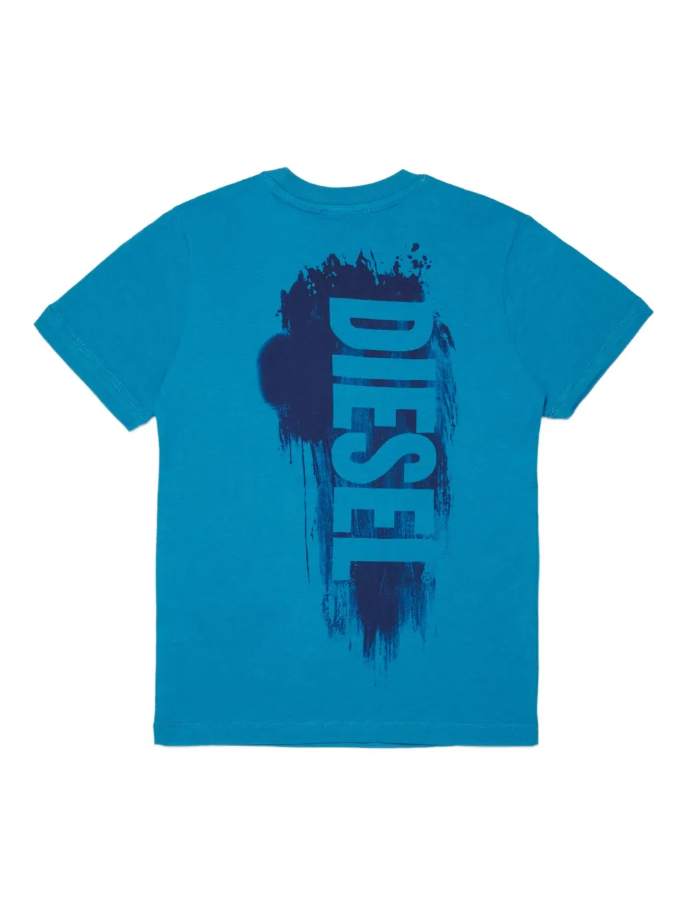 Diesel Kids T-shirt met logoprint Blauw
