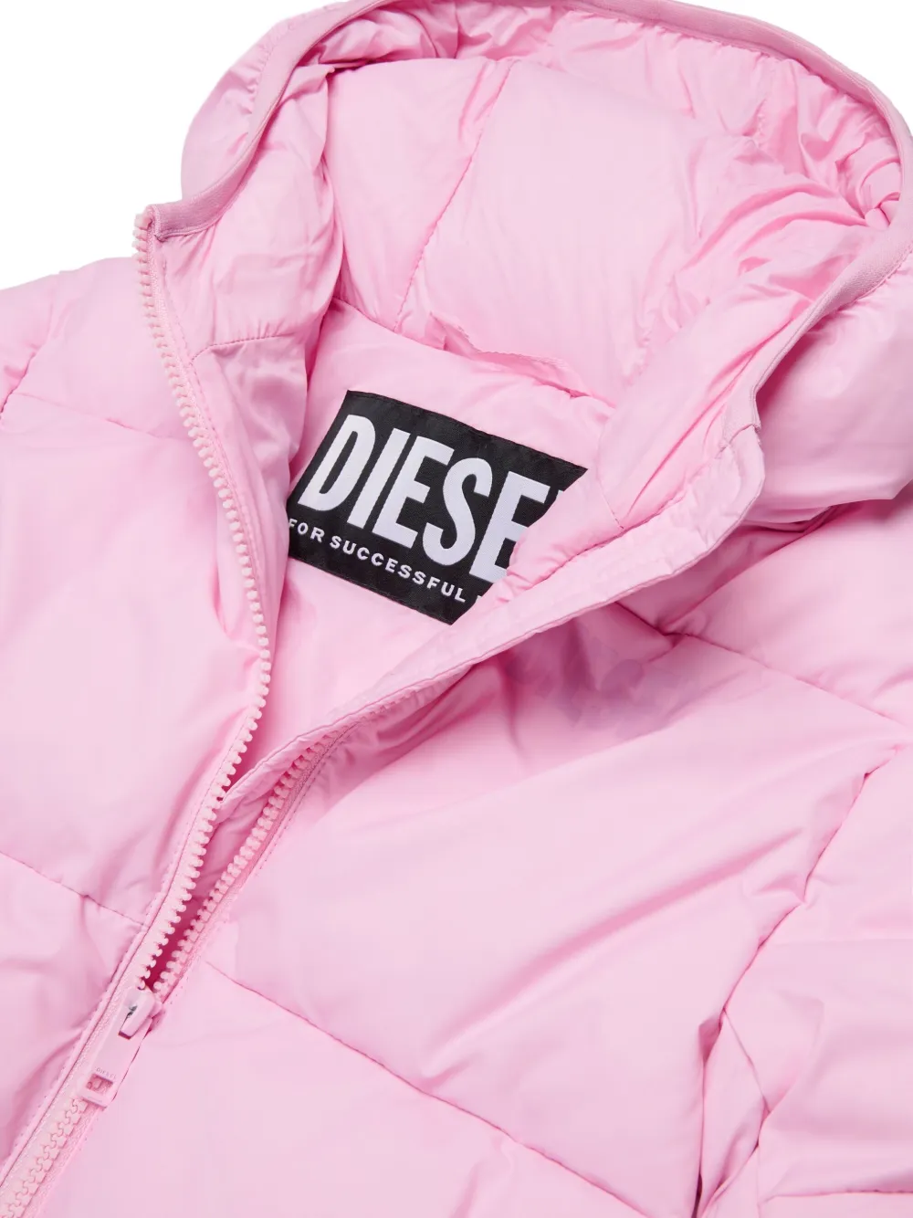 Diesel Kids Donsjack met capuchon Roze