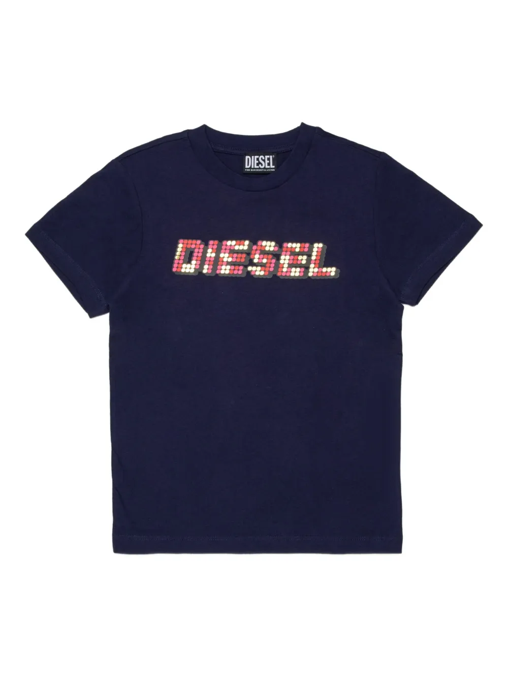 Diesel Kids T-shirt met pailletten Blauw