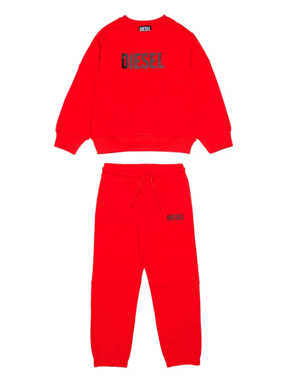 Diesel Kids Jogginganzug mit Logo-Print (2er-Set) | Rot | Image 1