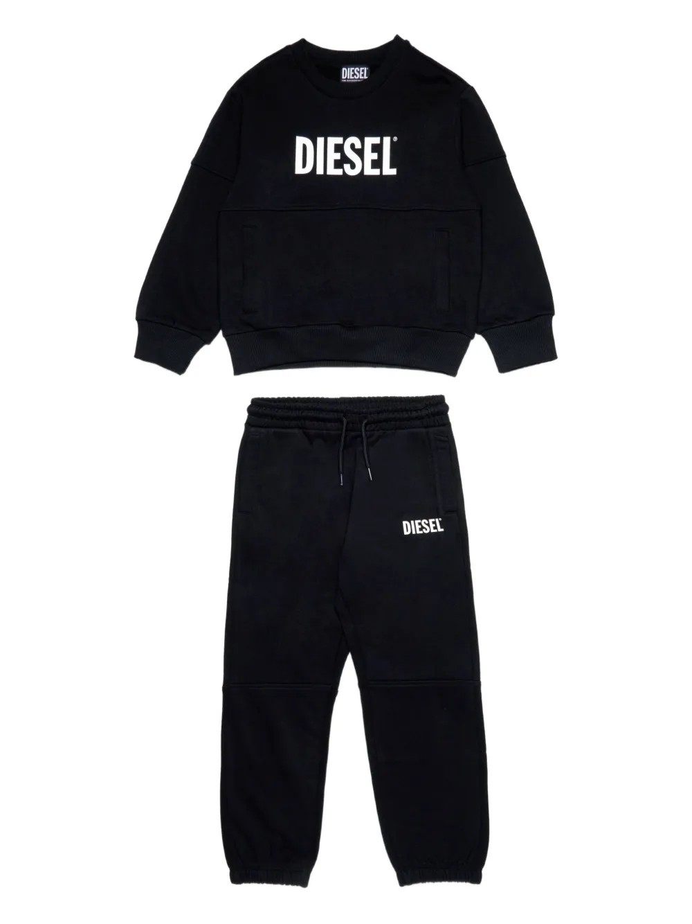 Diesel Logo-plaque Tracksuit Set (set Of Two) In Black