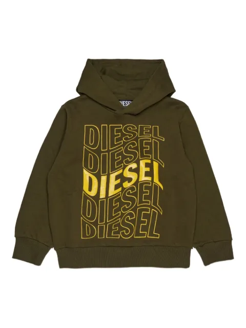 Diesel Kids logo-print hooded sweatshirt