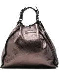 Marni Pre-Owned metallic leather drawstring bag - Brown