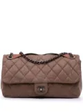 CHANEL Pre-Owned 2010-2011 Jumbo Iridescent Calfskin In The Mix Flap satchel - Brown