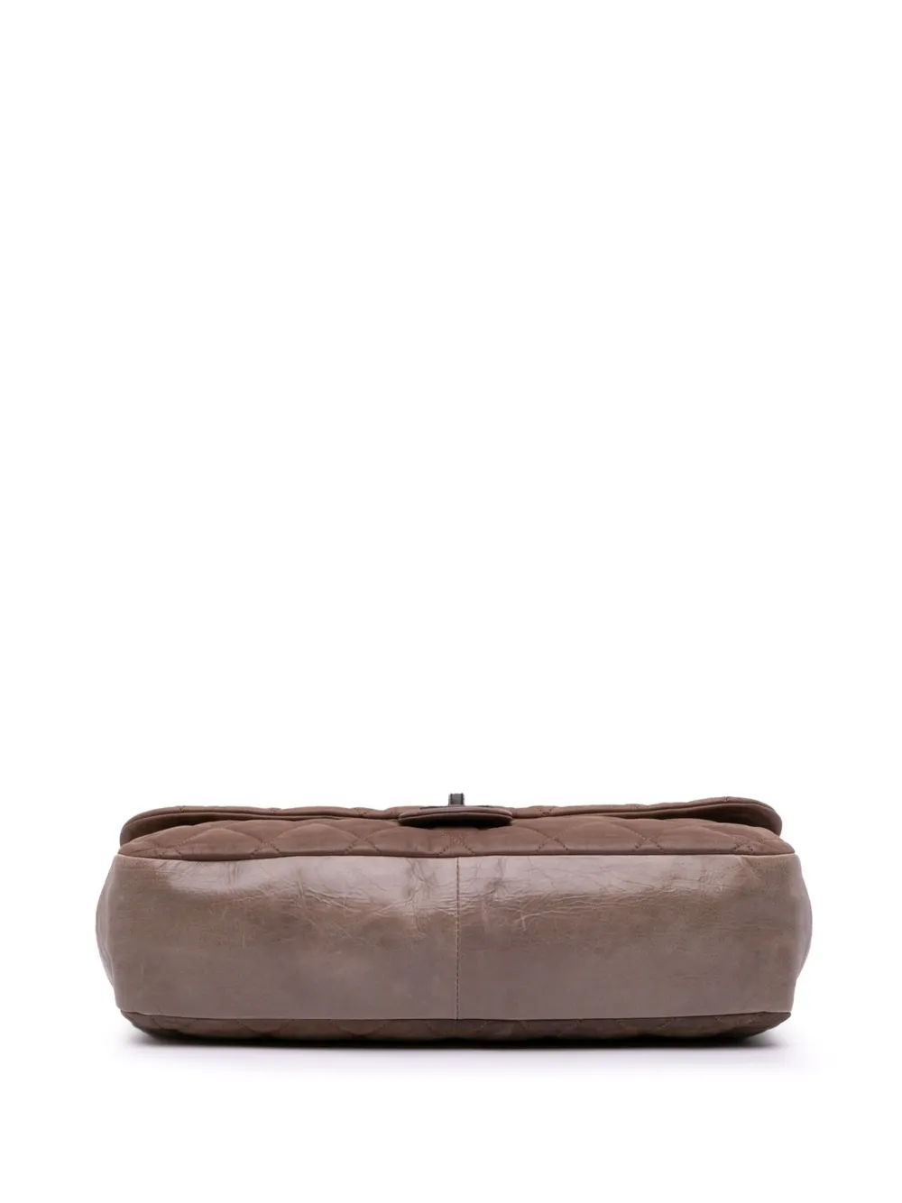 Pre-owned Chanel 2010-2011 Jumbo Iridescent Calfskin In The Mix Flap Satchel In Brown