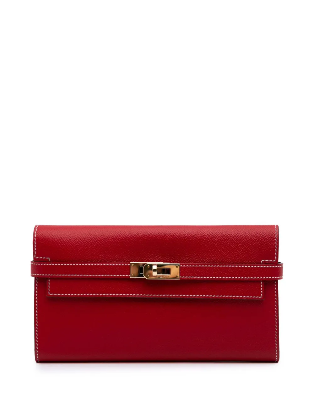 Hermès Pre-Owned 2013 Epsom Kelly Longue Wallet long wallets - レッド Hermès Pre-Owned 2013 Epsom Kelly Longue Wallet long wallets - レッド