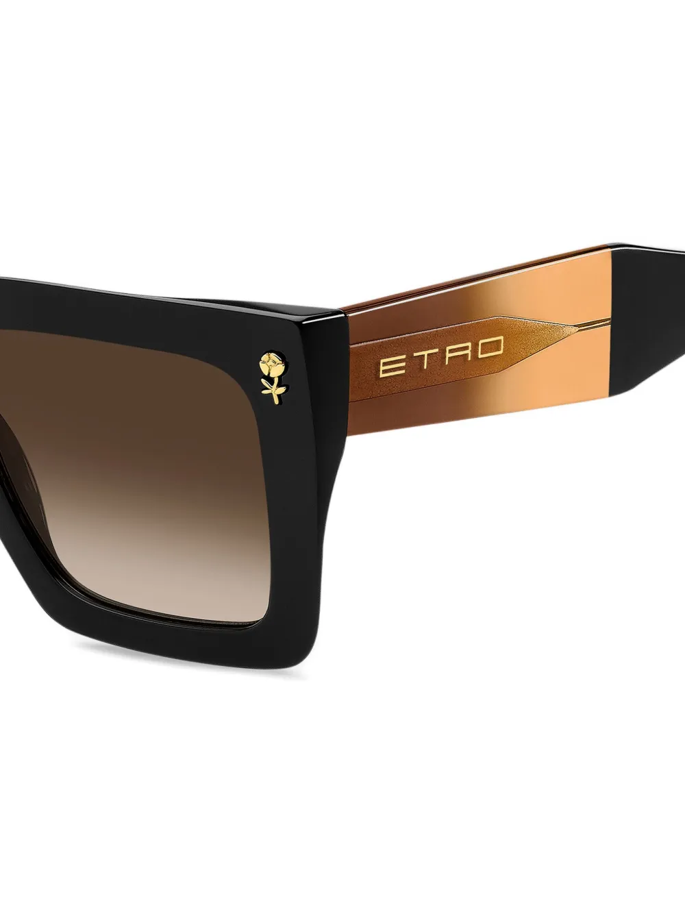 ETRO Zonnebril met vierkant montuur Zwart