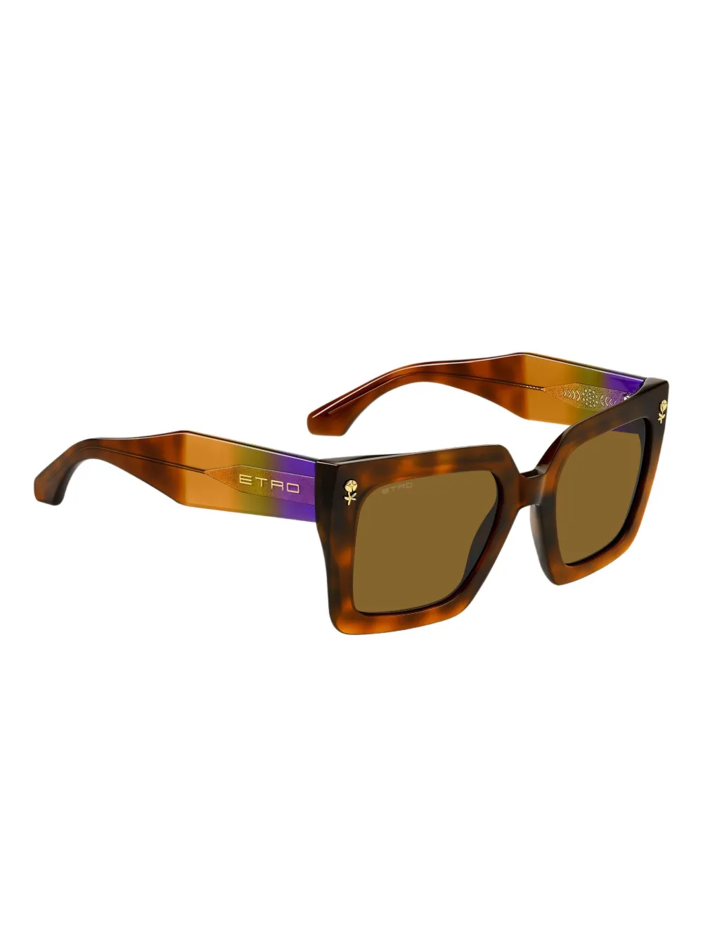 ETRO Colour Stripes zonnebril - Bruin