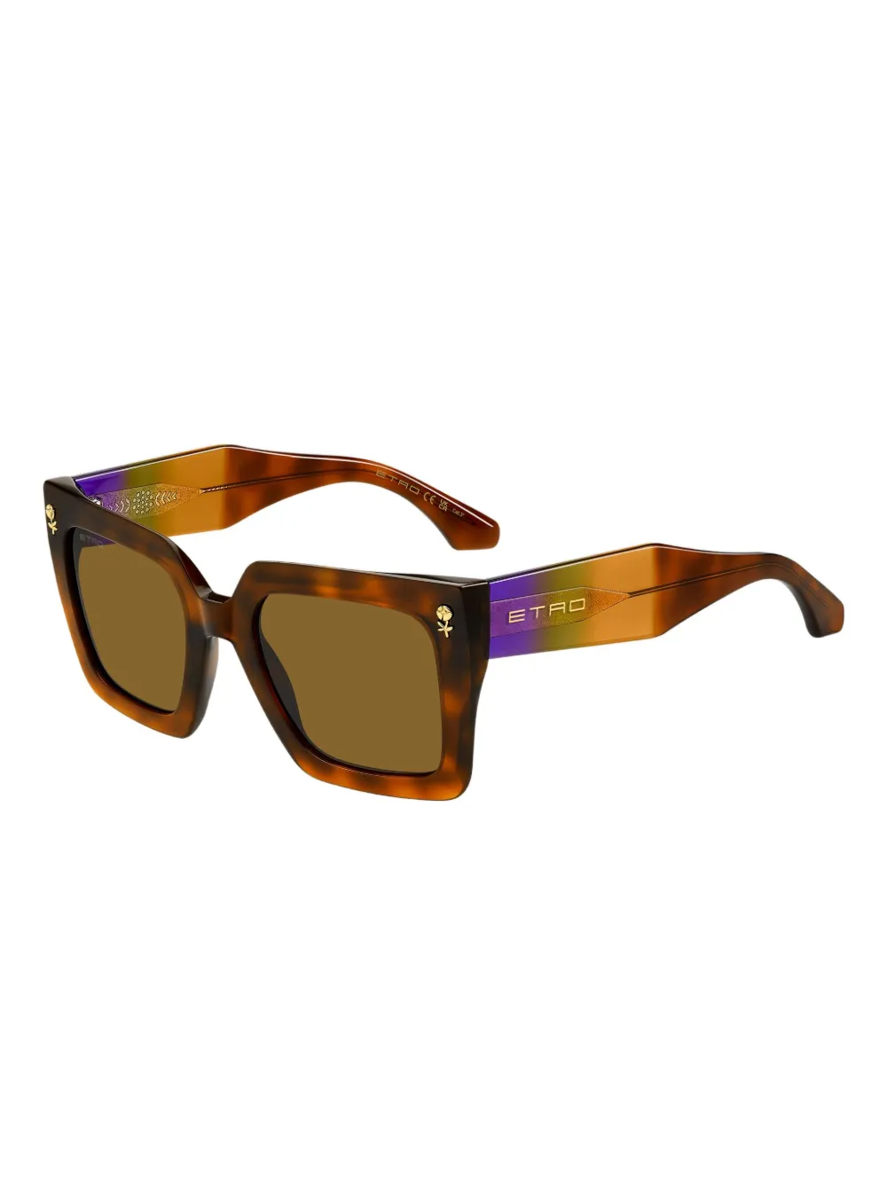 ETRO Colour Stripes zonnebril Bruin
