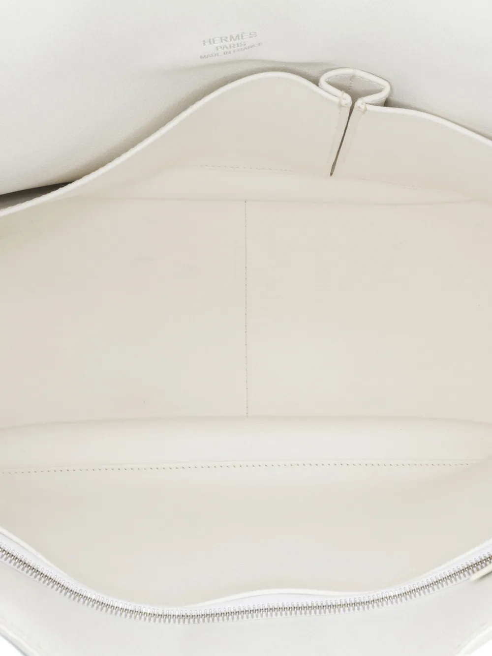 Pre-owned Hermes 2011 Clemence Jypsiere 34 Crossbody Bag In White