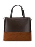 Burberry Pre-Owned 2000-2017 Leather and Suede Stitch tote bag - Brown