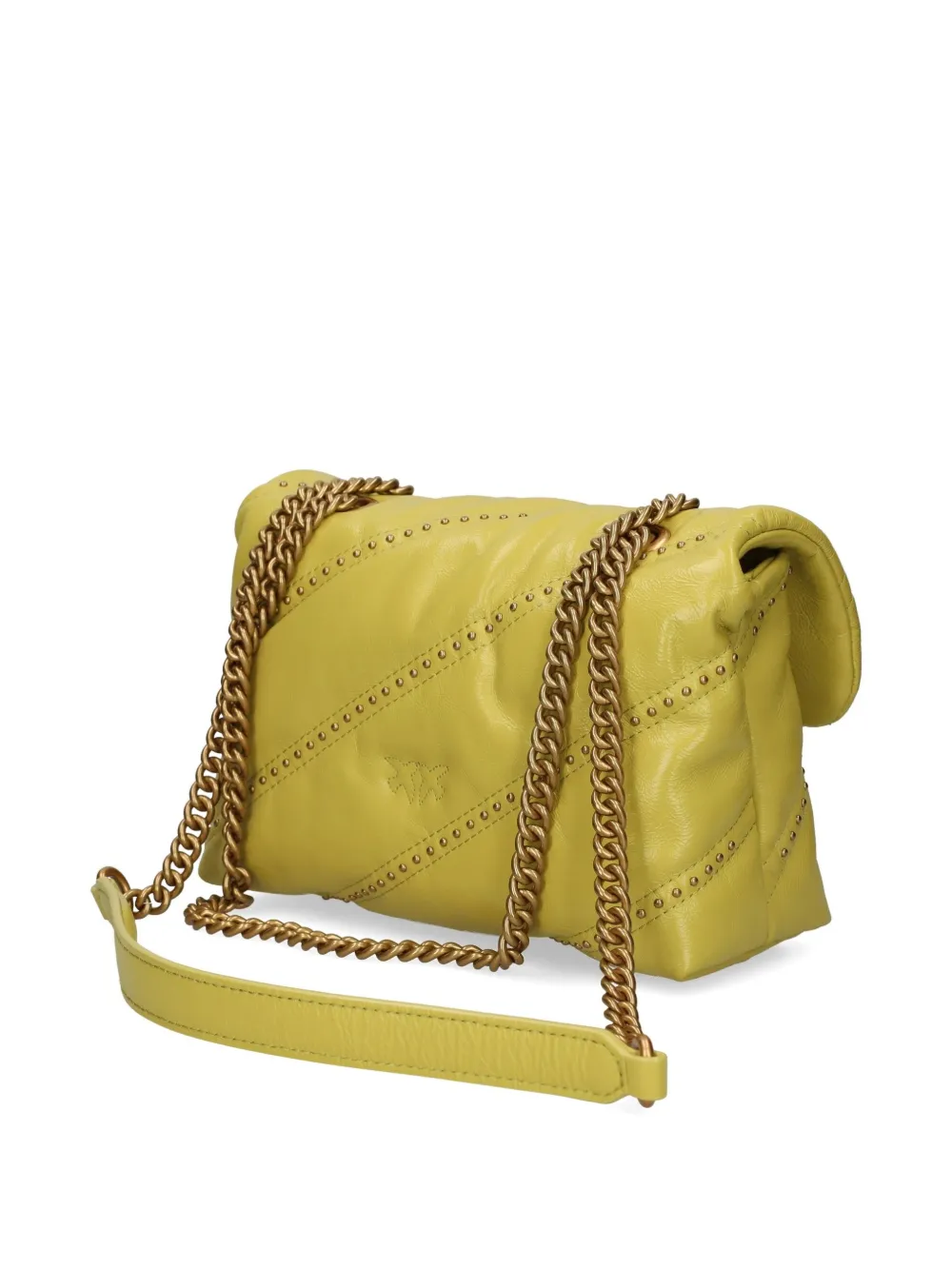  Pinko Leather Shoulder Bag - Yellow 