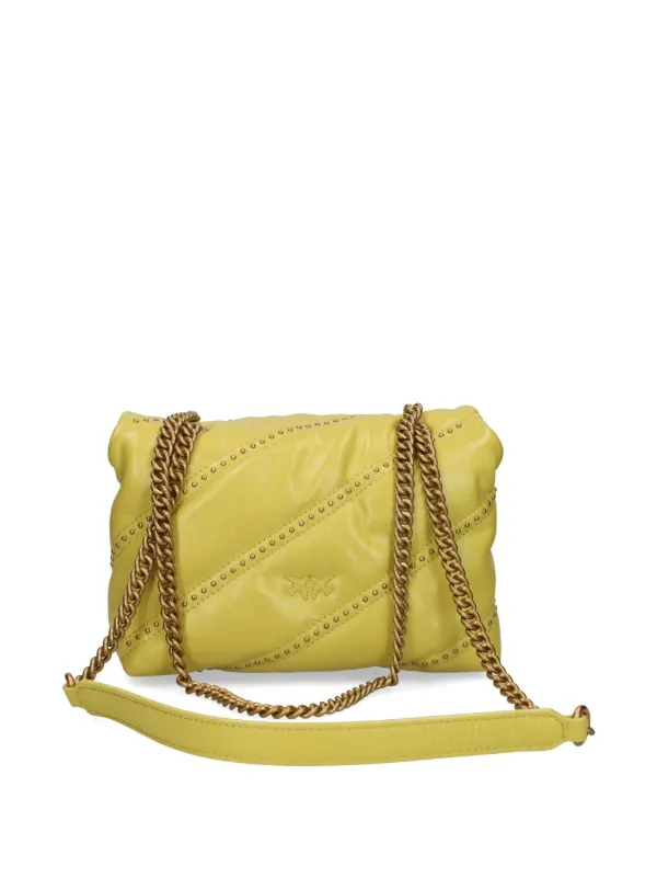PINKO レザーショルダーバッグ | イエロー | FARFETCH JP