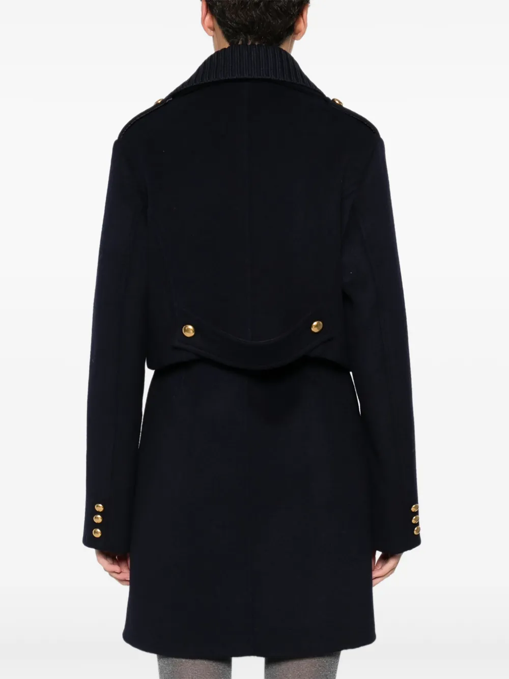 P.a.r.o.s.h Double-breasted Cropped Jacket In Black
