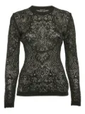 Balmain Pre-Owned mesh jumper - Black