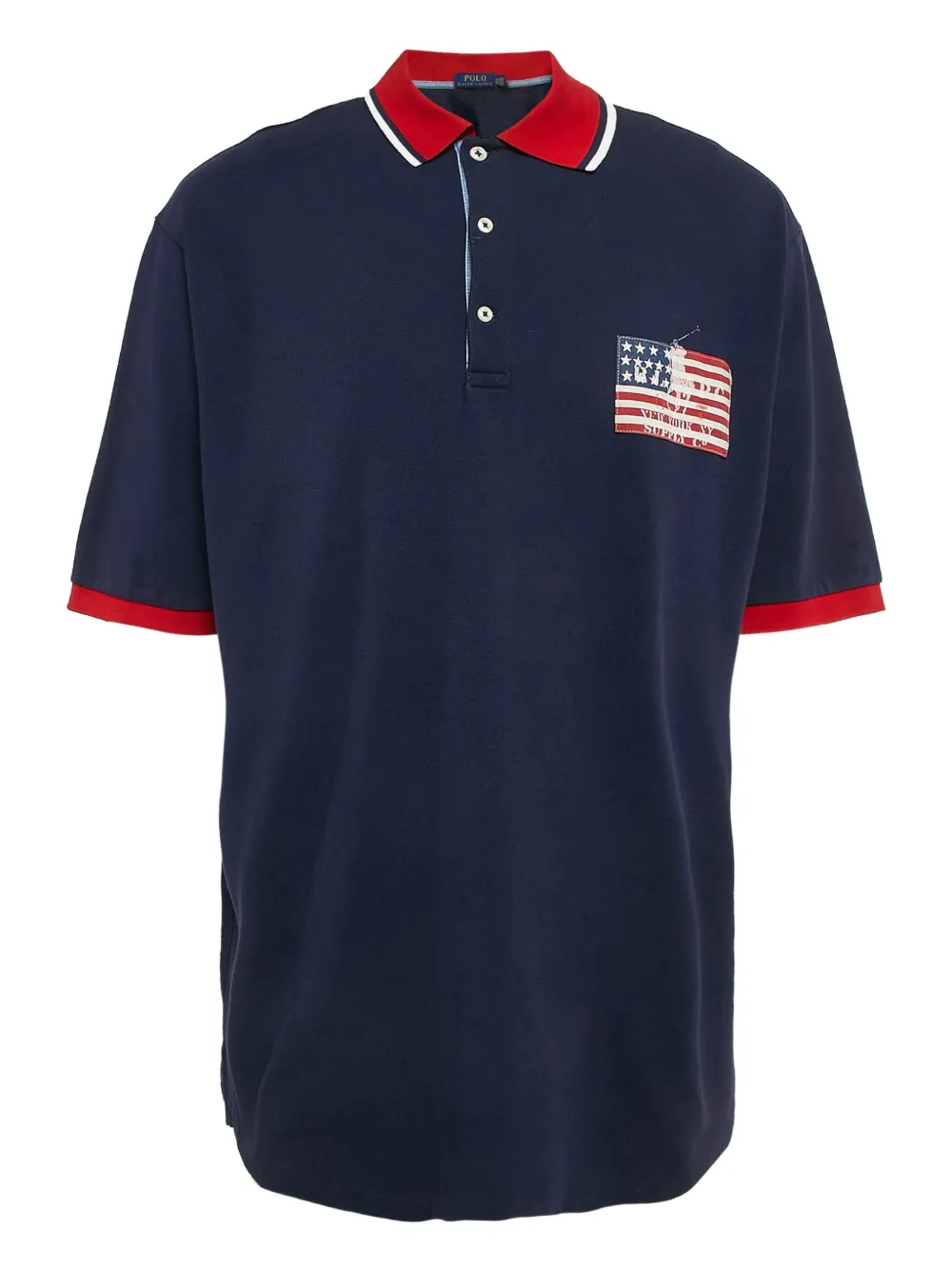 Polo Ralph Lauren Vintage pre-owned contrasting-collar polo shirt | Blue | Image 1