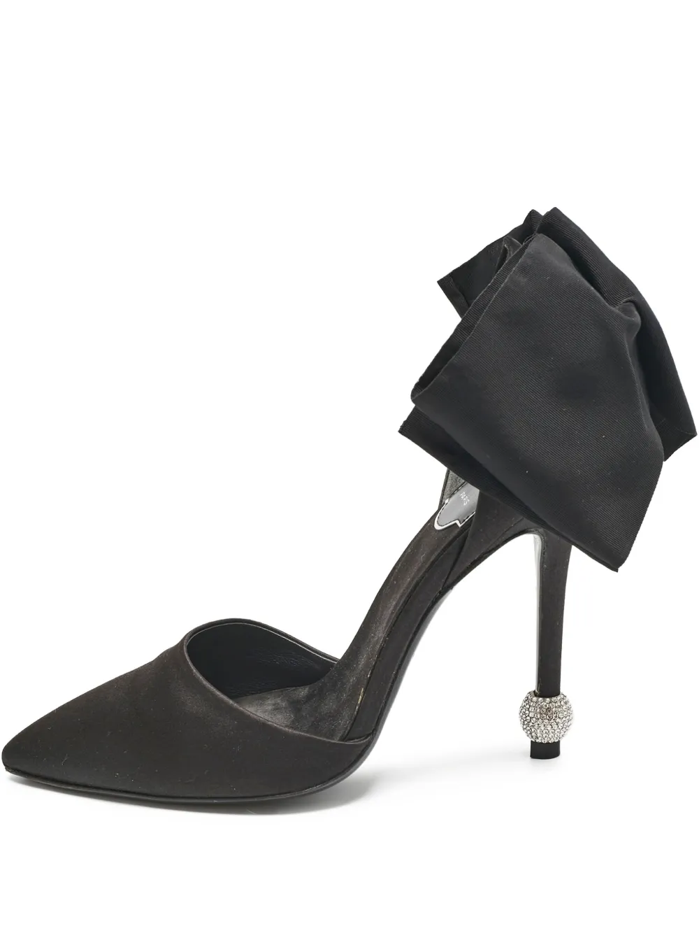 pre-owned 110mm bow-detailed stiletto pumps