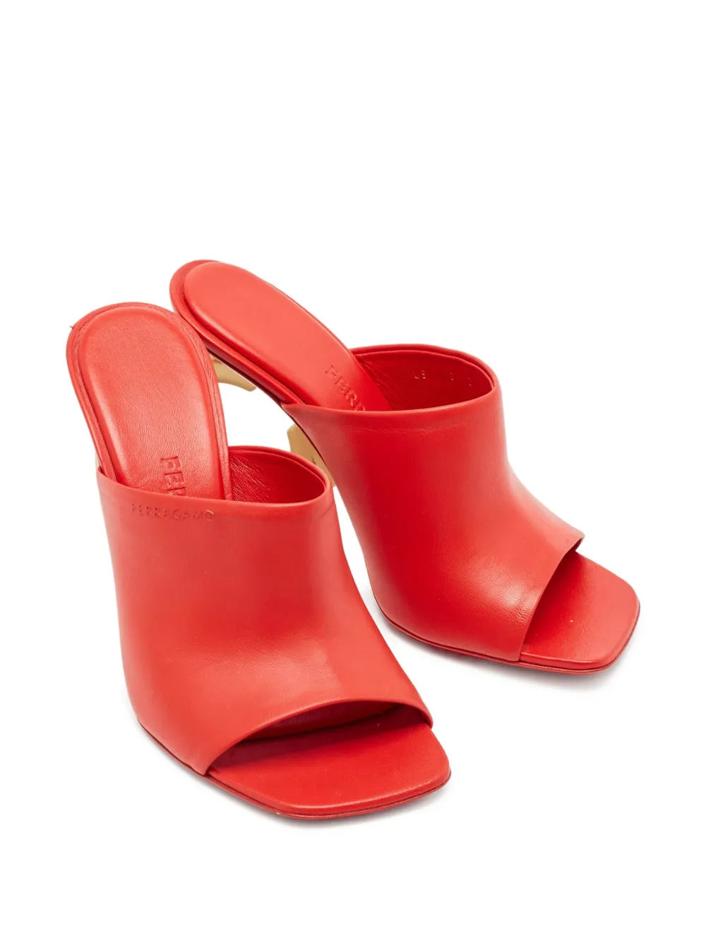 Ferragamo Pre-Owned 100mm leather heeled sandals | Image 2
