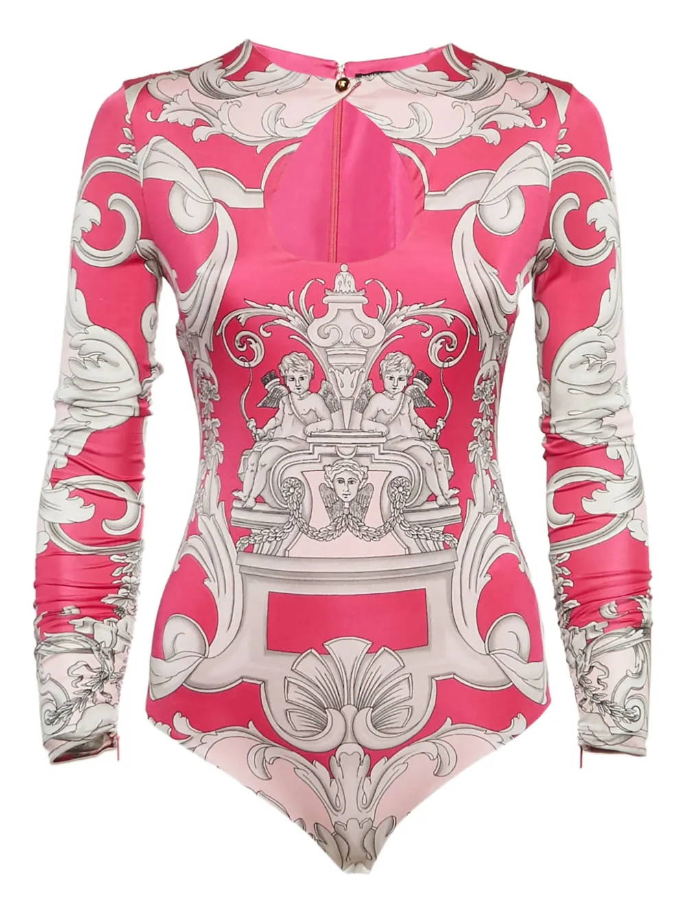 Versace Pre-Owned Barocco-print bodysuit | Pink | Image 1