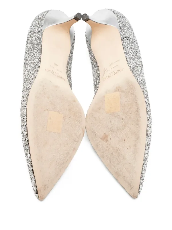 Jimmy Choo Pre-Owned Romy 60mm グリッターパンプス | シルバー