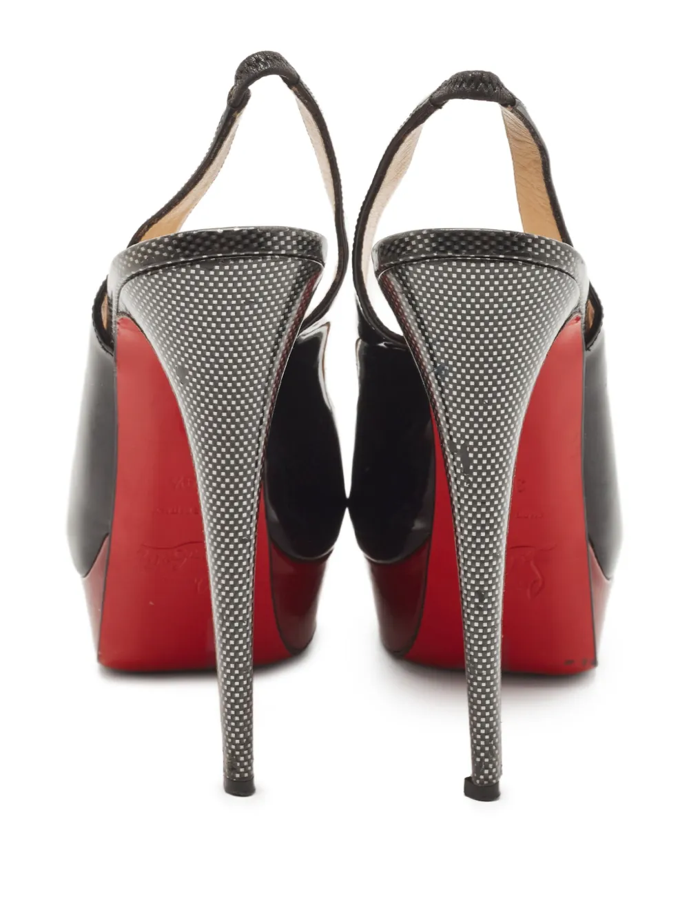 【美品】ルブタン　Lady Peep 150 パンプス Lady Peep Suola Strass - 150 mm Pumps - Crepe satin - Black