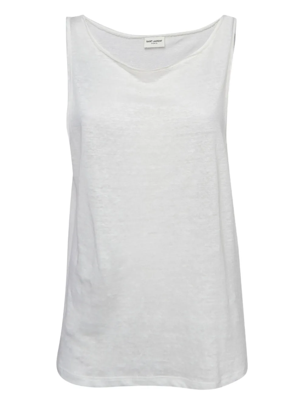 Saint Laurent Pre-Owned linen sleeveless top | White | Image 1